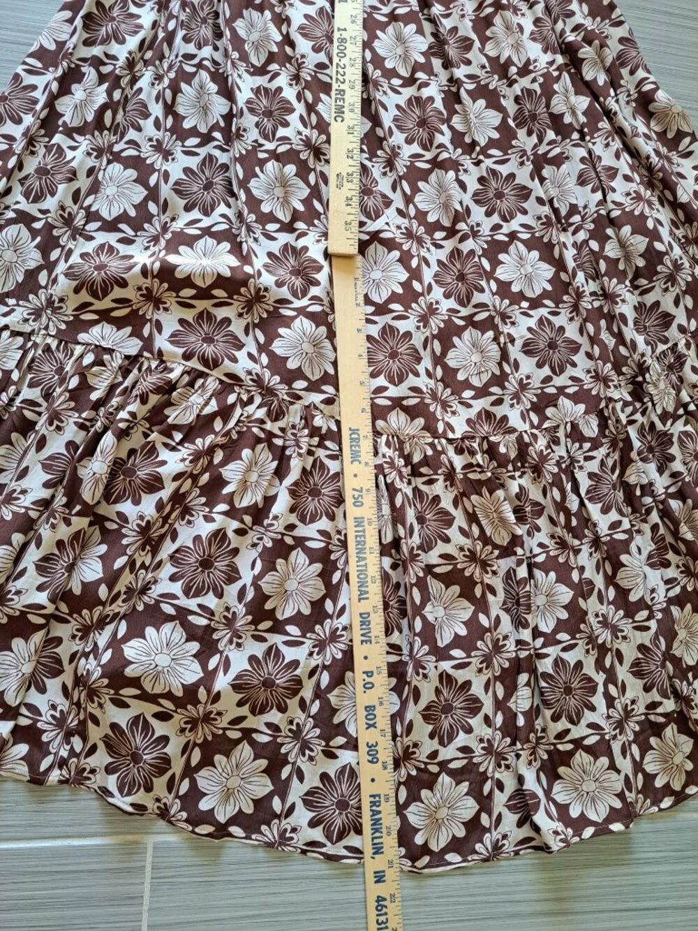 New J.Crew Womens Caspia Floral Crepe Maxi Dress  Brown/White L Sleeveless - Picture 12 of 15
